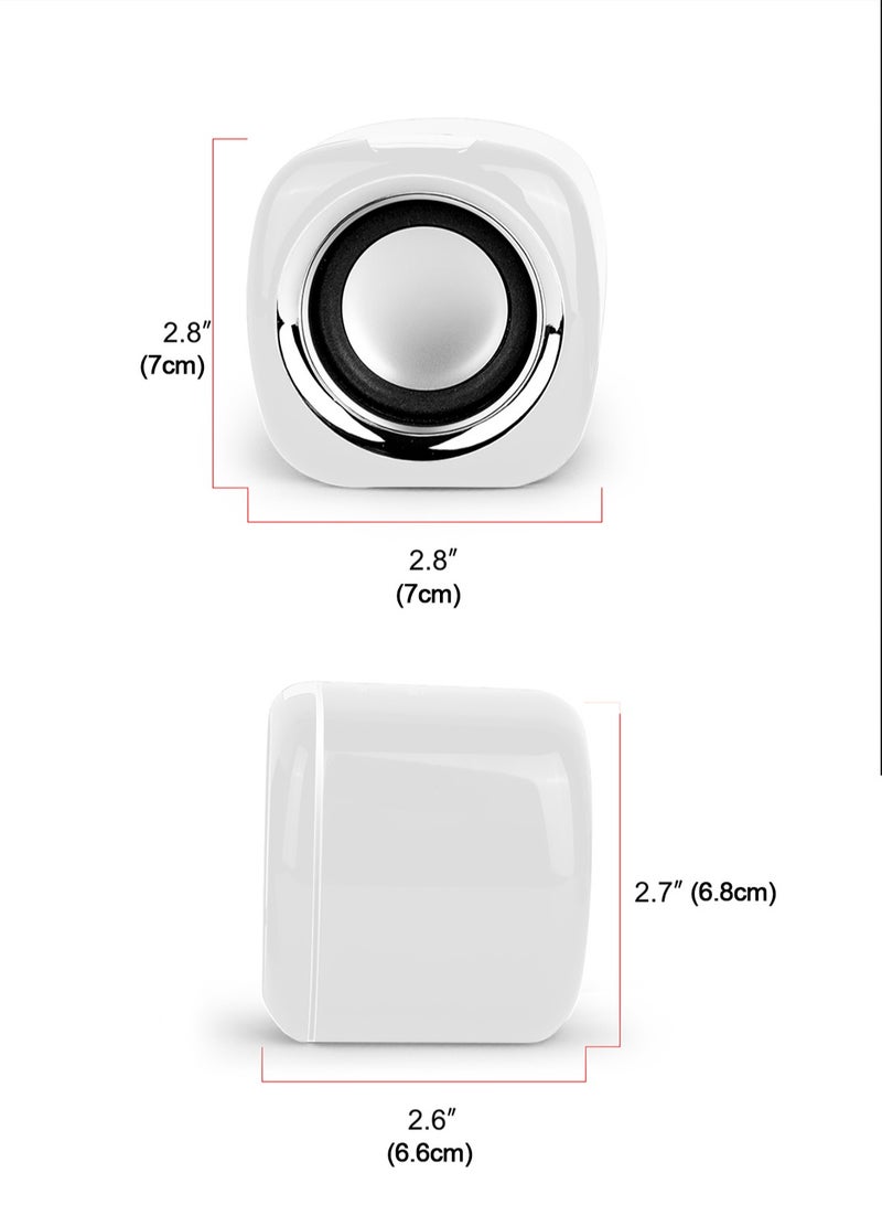 Computer Speakers, 6W PC Powered Speakers USB Speaker Monitor Speakers for Desktop Computer/PC/Laptop Gaming Speaker