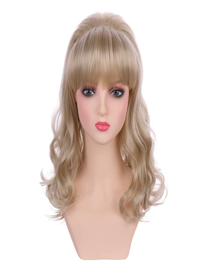 DUDUWIG Child Blonde Wig Kids Long Light Blonde Wavy Curly Wig Girls Wigs with Bangs Synthetic Hair Include Wigs Cap - Image 2