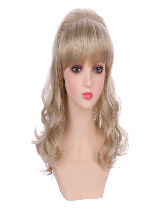 DUDUWIG Child Blonde Wig Kids Long Light Blonde Wavy Curly Wig Girls Wigs with Bangs Synthetic Hair Include Wigs Cap - Image 3