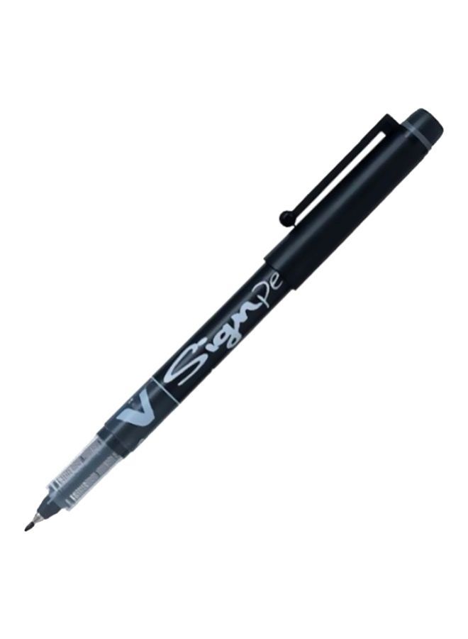 NIBEMINENT Pack Of 12 V Sign Liquid Ink Pen Black