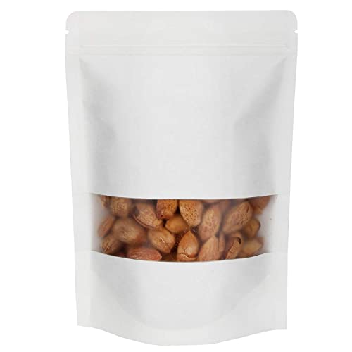 Deera DEERA Stand Up Ziplock Reusable Airtight Polyester Storage Pouch Matte White100mmX170mmPack of 100  - Image 1