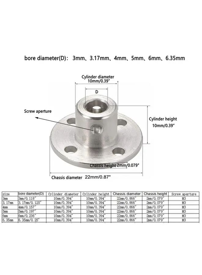Heavy Duty Motor Coupling Bracket Set 6mm With Wrench Screws - Image 5