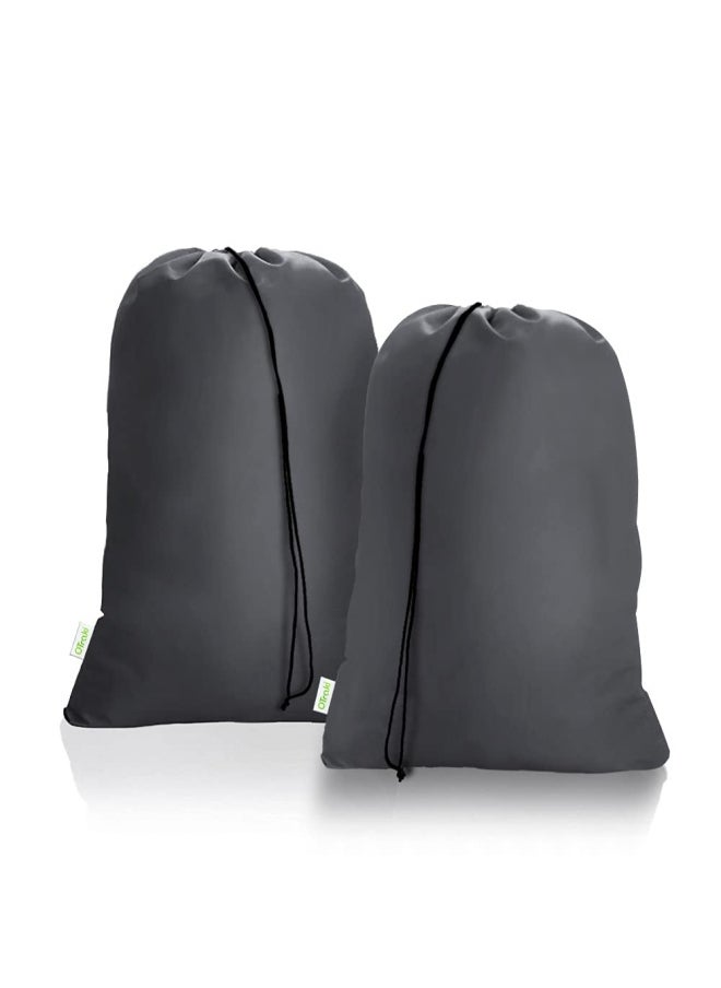 OTraki Laundry Bag 28 X 45 Inch Hamper Liner 2 Pack Laundry Sacks With Drawstrings Extra Large Laundry Bags Heavy Duty Dirty Clothes Storage Bag For Laundry Home Dorm Grey  - Image 1