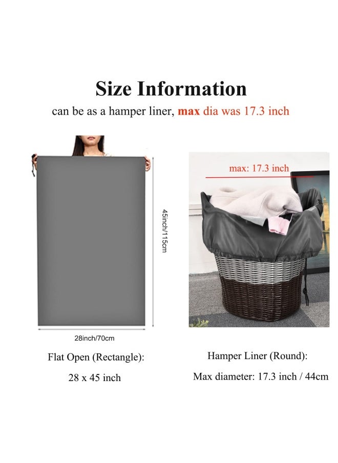 OTraki Laundry Bag 28 X 45 Inch Hamper Liner 2 Pack Laundry Sacks With Drawstrings Extra Large Laundry Bags Heavy Duty Dirty Clothes Storage Bag For Laundry Home Dorm Grey  - Image 2