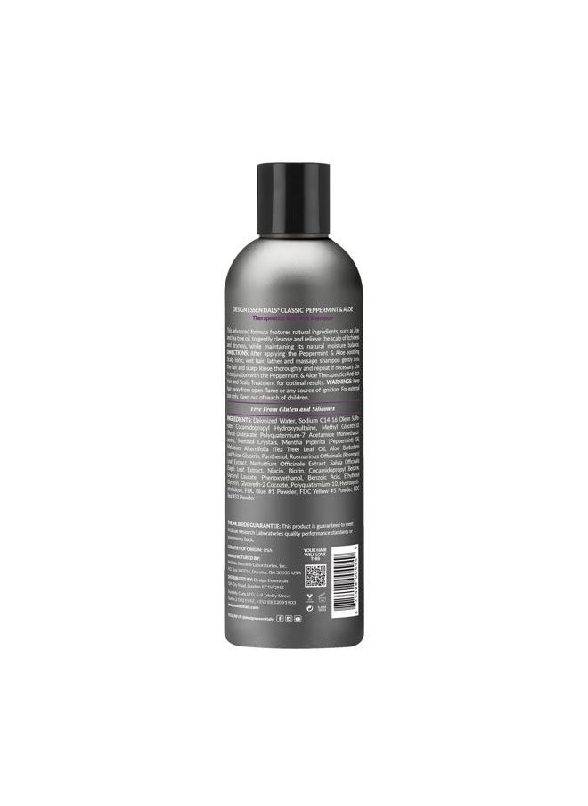 Design Essentials Peppermint & Aloe Therapeutics Anti-Itch Shampoo For Instant Scalp and Dandruff Relief - 8 Oz  - Image 2