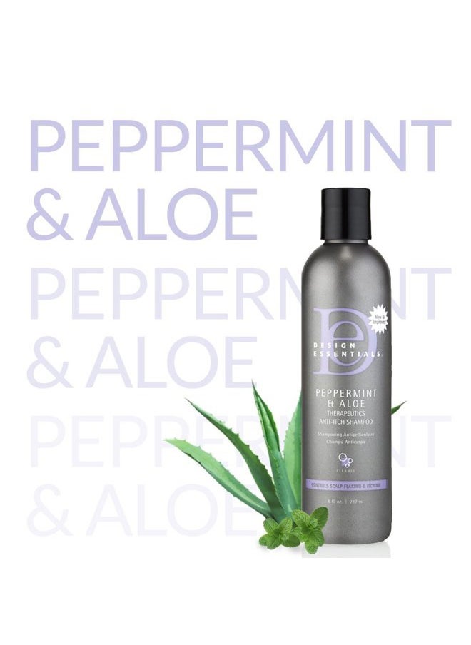 Design Essentials Peppermint & Aloe Therapeutics Anti-Itch Shampoo For Instant Scalp and Dandruff Relief - 8 Oz  - Image 5