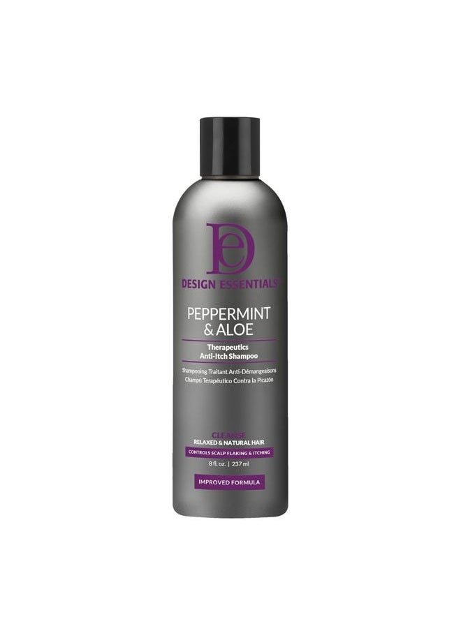 Design Essentials Peppermint & Aloe Therapeutics Anti-Itch Shampoo For Instant Scalp and Dandruff Relief - 8 Oz  - Image 1