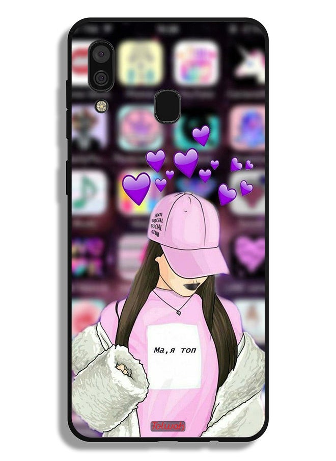 Tolwak Samsung Galaxy A30 Protective Case Cover Anti Social Club  - Image 1