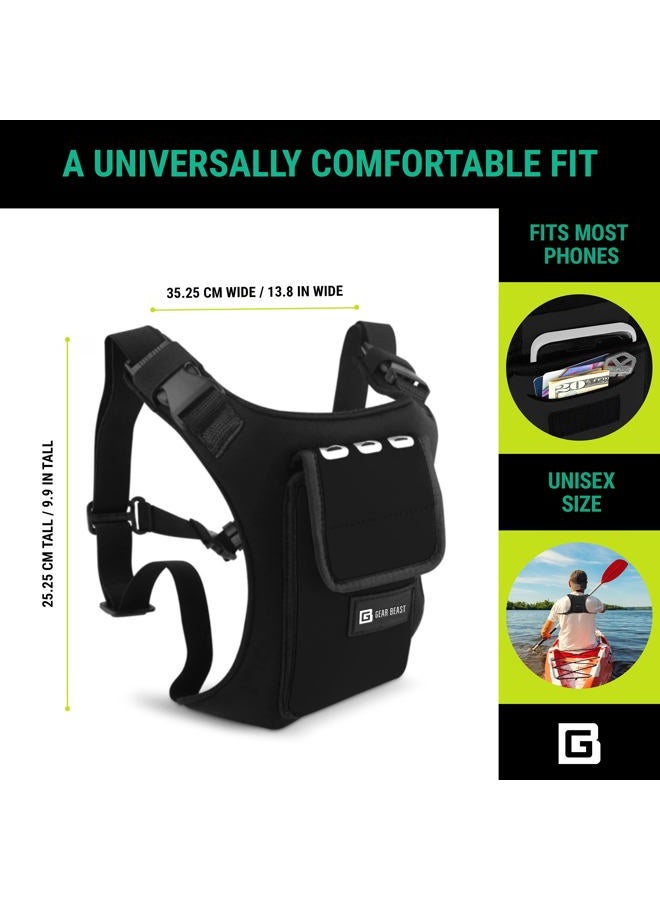 Gear Beast Running Backpack Vest Cell Phone and Accessories Holder Lightweight Pack Key Card ID Holder for Running Walking Cycling Fits iPhone 11 X XS Max 8 7 Plus Galaxy S9 S8 Plus Note 10 9 8 - Image 4