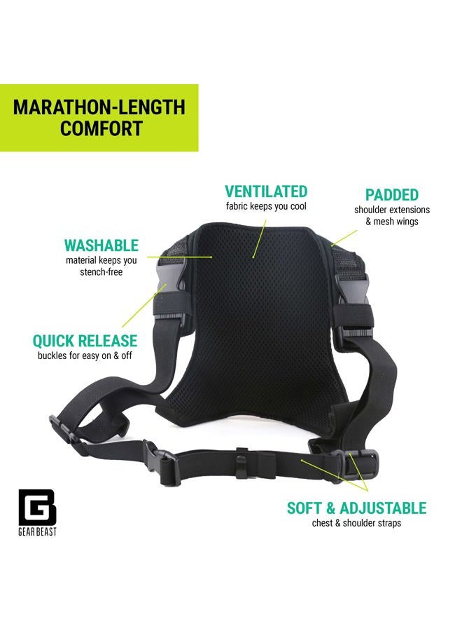 Gear Beast Running Backpack Vest Cell Phone and Accessories Holder Lightweight Pack Key Card ID Holder for Running Walking Cycling Fits iPhone 11 X XS Max 8 7 Plus Galaxy S9 S8 Plus Note 10 9 8 - Image 5
