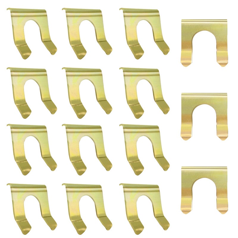 15 Pcs Brake Line Clips Brake Line Retainer U Shaped,Parking Brake Cable Clip Brake Hose Bracket,Metal Brake Line Retainer Brake Cable Clip Brake Hose Lock for Auto Motorcycles Trucks