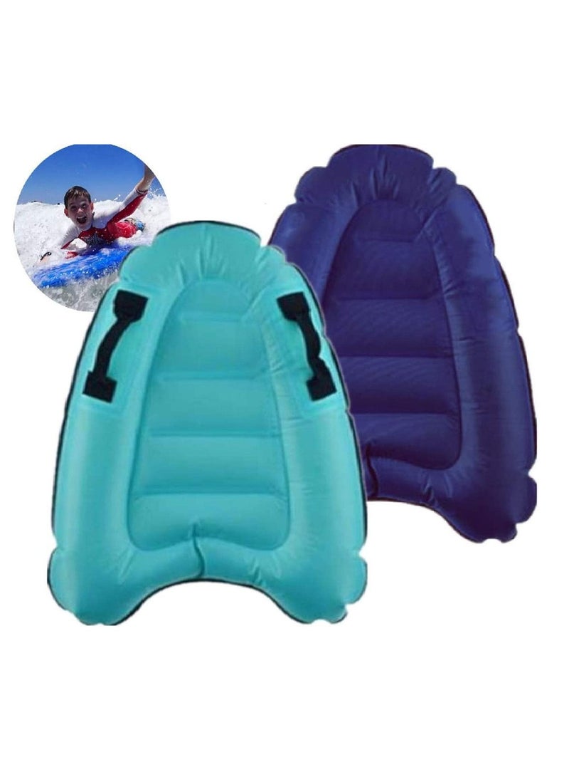 MIXDE Inflatable Bodyboard with Handles  Portable Surf Body Board Lightweight Swimming Floating Surfboard for Lawn Slide Water Kids Learn to Swim Summer Beach Fun Activity - Image 1