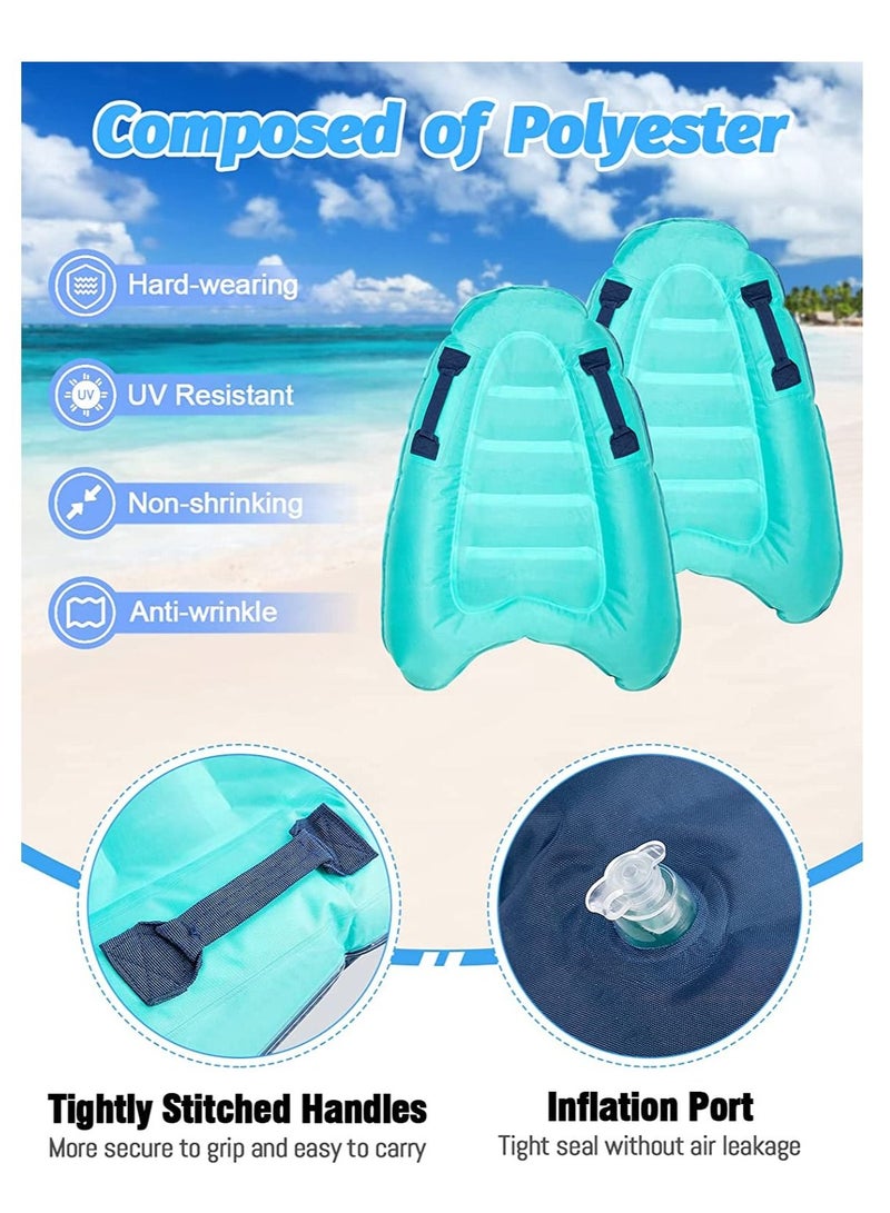 MIXDE Inflatable Bodyboard with Handles  Portable Surf Body Board Lightweight Swimming Floating Surfboard for Lawn Slide Water Kids Learn to Swim Summer Beach Fun Activity - Image 3
