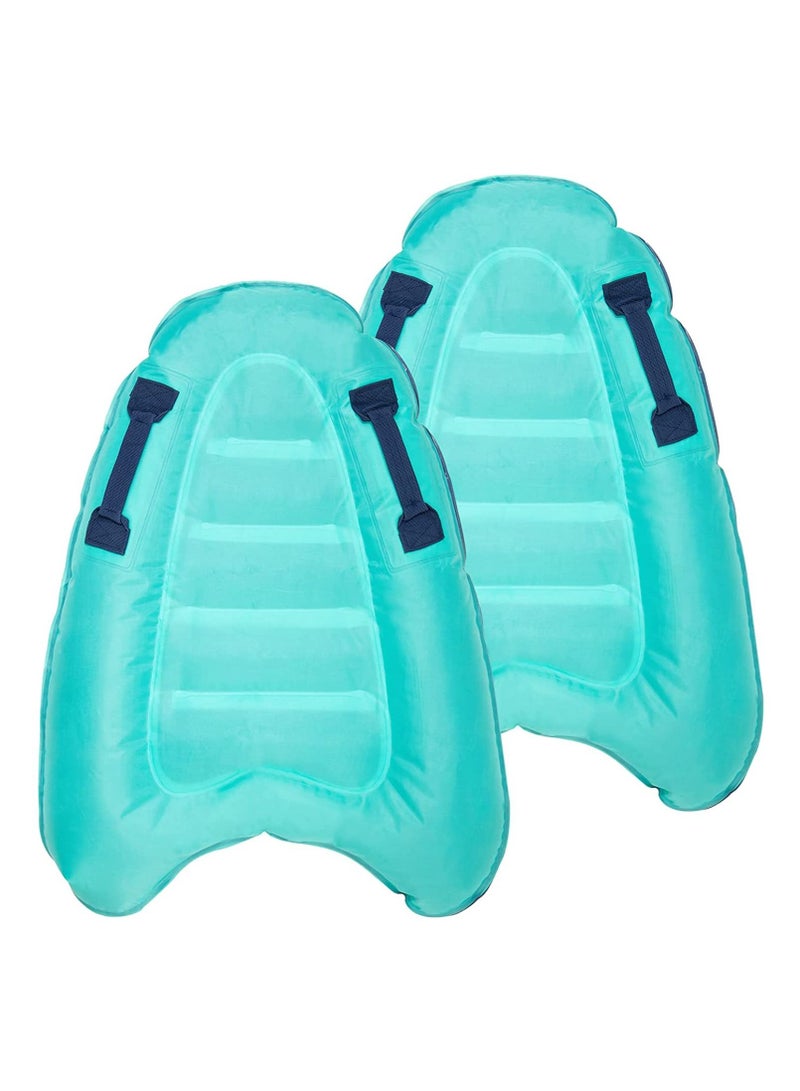 MIXDE Inflatable Bodyboard with Handles  Portable Surf Body Board Lightweight Swimming Floating Surfboard for Lawn Slide Water Kids Learn to Swim Summer Beach Fun Activity - Image 2