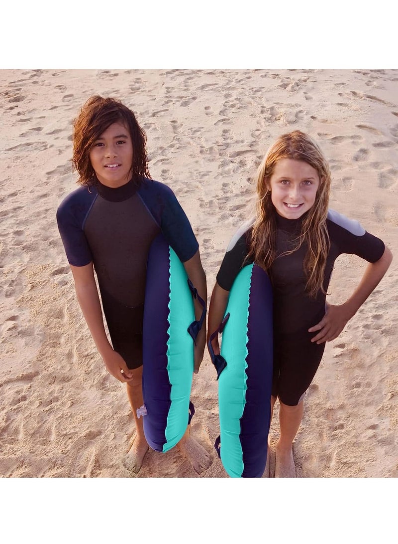 MIXDE Inflatable Bodyboard with Handles  Portable Surf Body Board Lightweight Swimming Floating Surfboard for Lawn Slide Water Kids Learn to Swim Summer Beach Fun Activity - Image 5