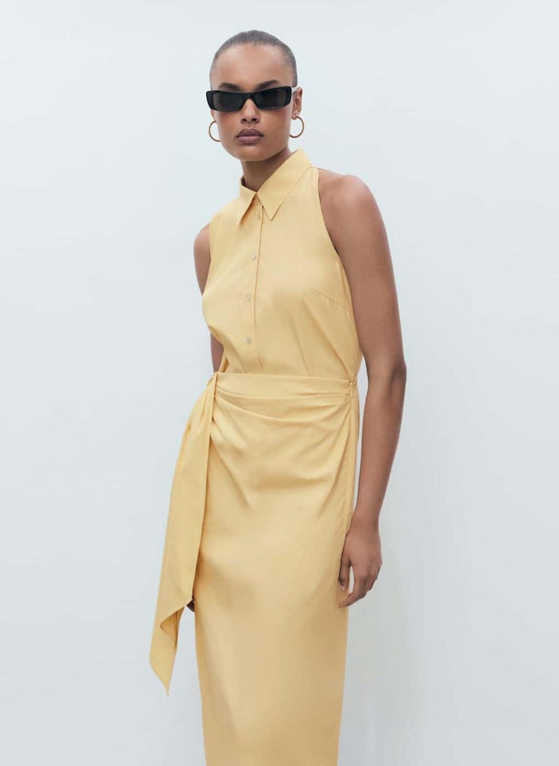 MANGO Sleeveless Poplin Dress  - Image 3