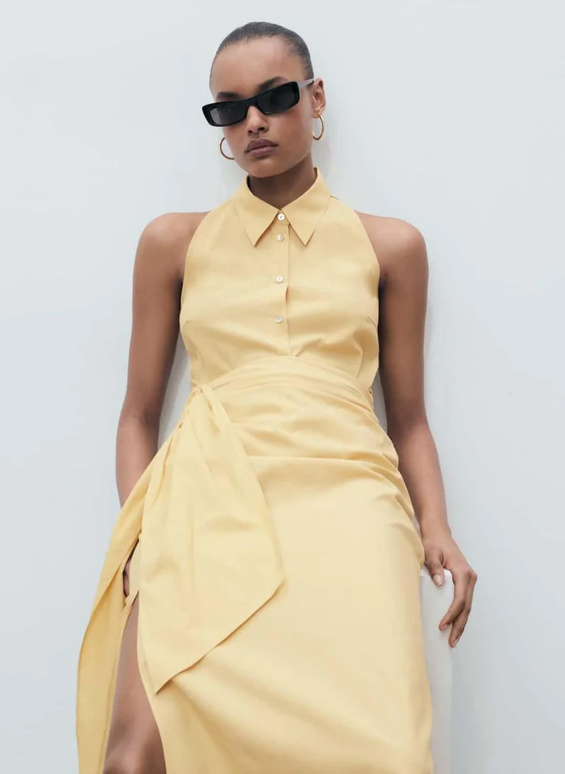 MANGO Sleeveless Poplin Dress