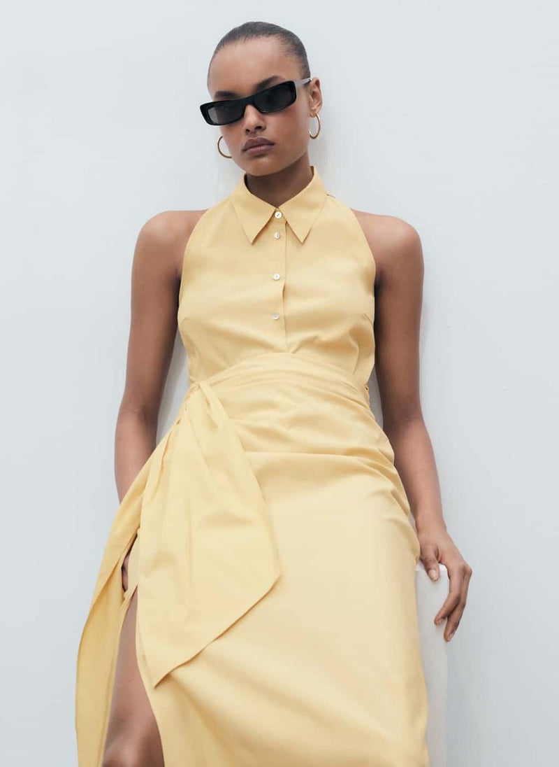 MANGO Sleeveless Poplin Dress  - Image 4