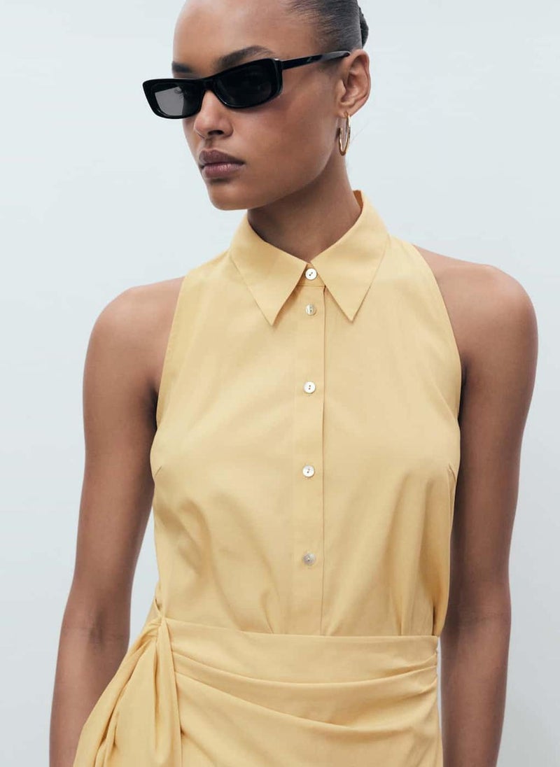MANGO Sleeveless Poplin Dress  - Image 5
