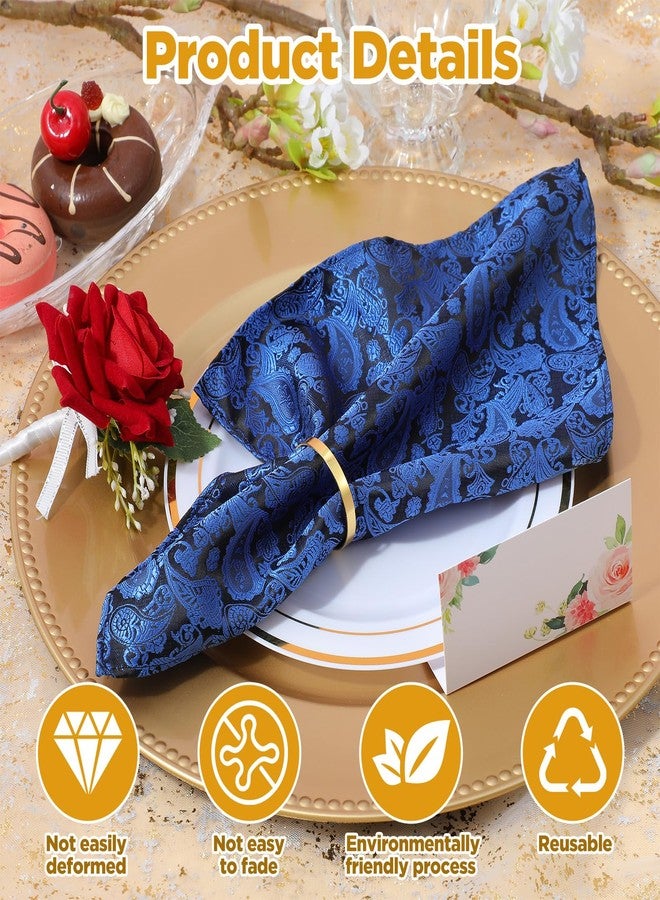 Caeuiciw 100 Pcs Gold Napkin Rings Bulk, Elegant Gold Napkin Rings, Servilleteros para Mesas for Weddings, Parties, Dinners - Image 3
