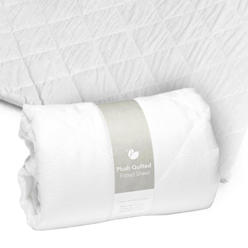 Guava Family Guava Lotus Travel Crib Sheet  Plush Quilted Fitted Sheet with ManufacturerApproved Fit  Soft and Breathable Crib Sheet for Your Babys Comfort  Unisex Sheet for Infants and Toddlers 