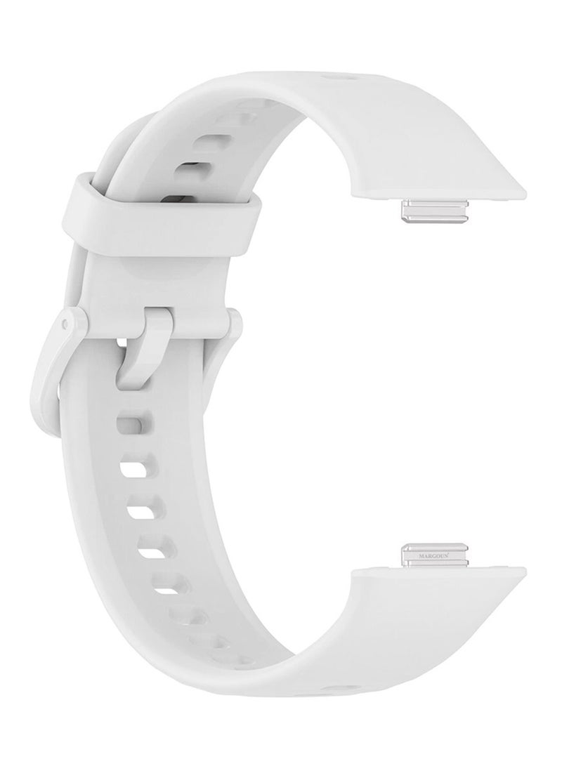 CATANES Wristband for Huawei Watch Fit 3/Fit 4/Fit 4 Pro Bands, Silicone Bracelet Quick Release Arm Band, Replacement Smartwatch Band Quick Release Sport Strap - White  - Image 1