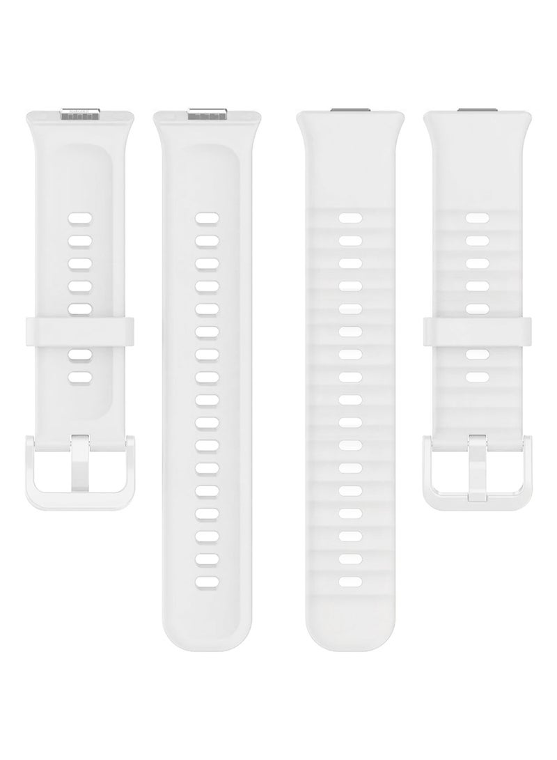 CATANES Wristband for Huawei Watch Fit 3/Fit 4/Fit 4 Pro Bands, Silicone Bracelet Quick Release Arm Band, Replacement Smartwatch Band Quick Release Sport Strap - White  - Image 4