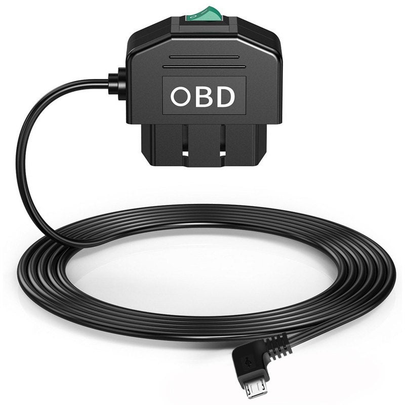 مجموعة توصيل صلبة OBD لمسجل السيارة مع كابل طاقة USB للكاميرا 12-24 فولت إلى 5 فولت/3 أمبير MCIRO (أندرويد) كوع أيمن - Image 1
