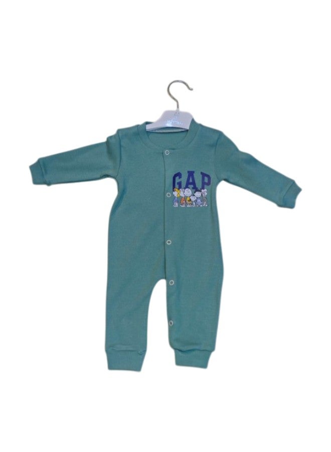 Kitten Baby Casual Jumpsuit for Babies - Mint Green