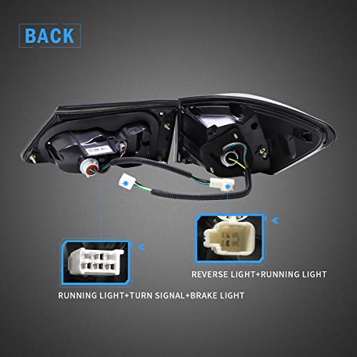 VLAND Led Tail lights Compatible with Base Sedan Lexus IS250 IS350 IS22d 2006-2013 ISF 4-Door 2008-2015(Not for IS250C/ IS350C) Smoke/Tinted - Image 3