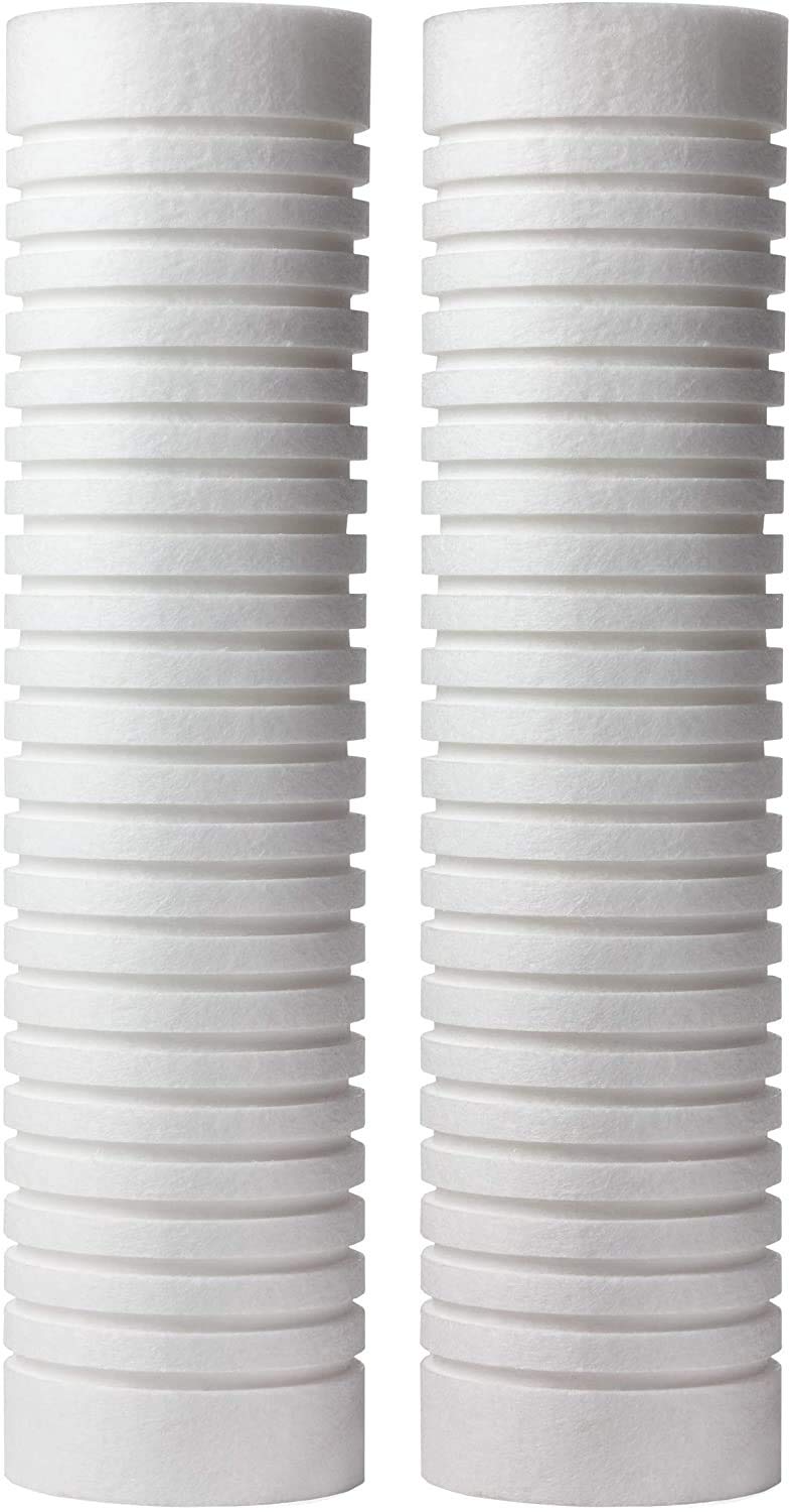 CHIRAG DISTRIBUTION_RO Spun Filter Replaceable Cartridge 10 in 5 Micron Sediment Filter for All Types of Water Purifiers (Grooving 150 Grams Each) - 2 Pcs - Image 1