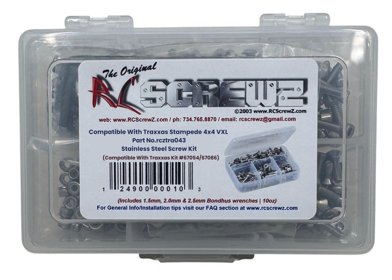 RC Screwz Tra043 Compatible with Traxxas Stampede 4x4 VXL Stainless Steel Screw Kit - Image 3