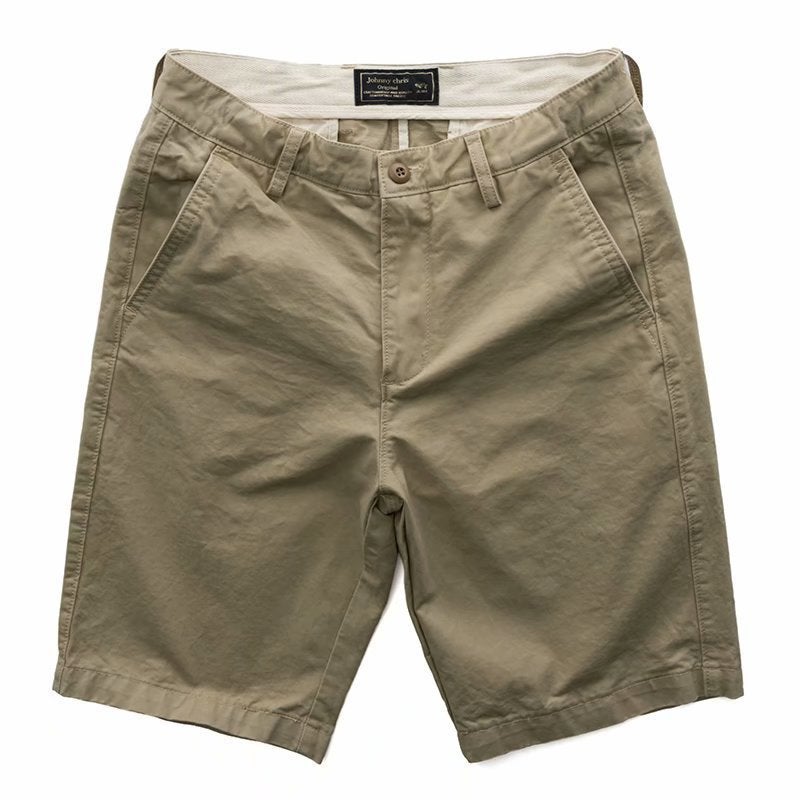 Summer Washed Cotton Mens Casual Shorts Black  - Image 3