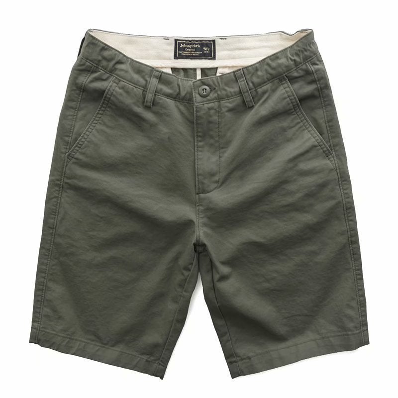 Summer Washed Cotton Mens Casual Shorts Black  - Image 2