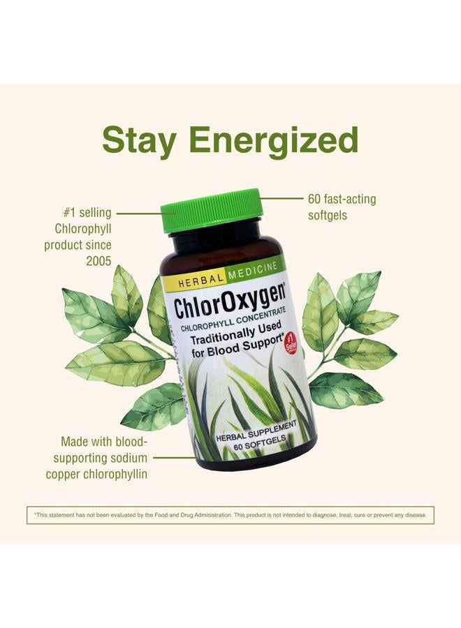 Herbs Etc. ChlorOxygen Chlorophyll Concentrate - Aids Healthy Blood Circulation - High-Altitude Environment Support - Energy Support - 60 Softgels (60 Servings) - Image 5