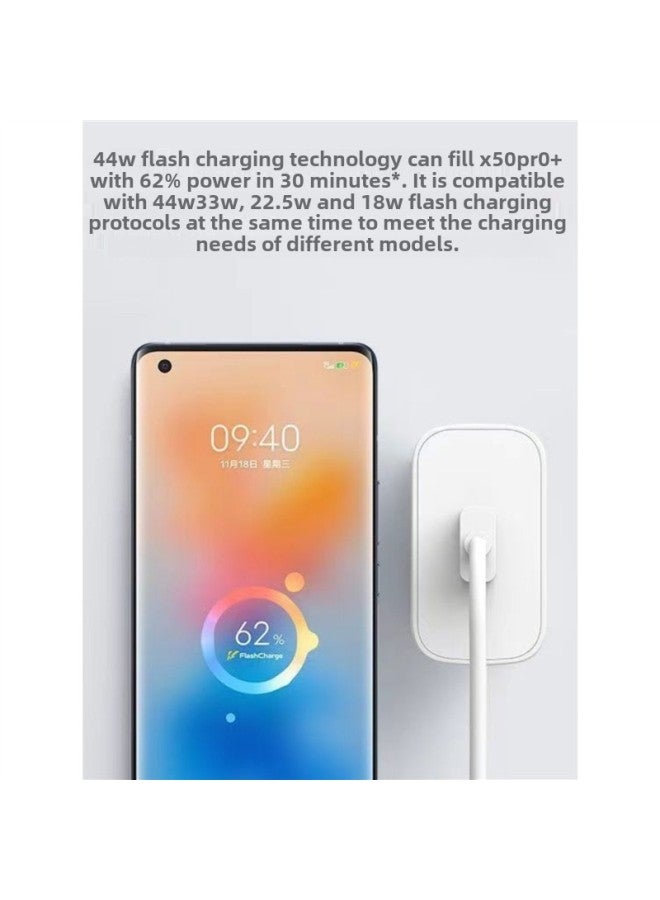 Applicable VivoY71t Charger Charging Line Outgoing Data Line Y71t Dual-engine Flash Charger Line-Color:44w Flash Charging Head Single Head Y71t Special For Mobile Phones  - Image 2