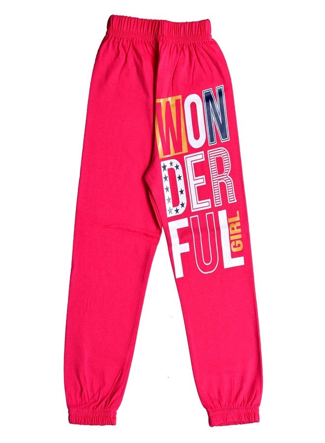 T2F Girls Cotton Regular Fit Printed Track Pant (Pack of 5) - Image 4