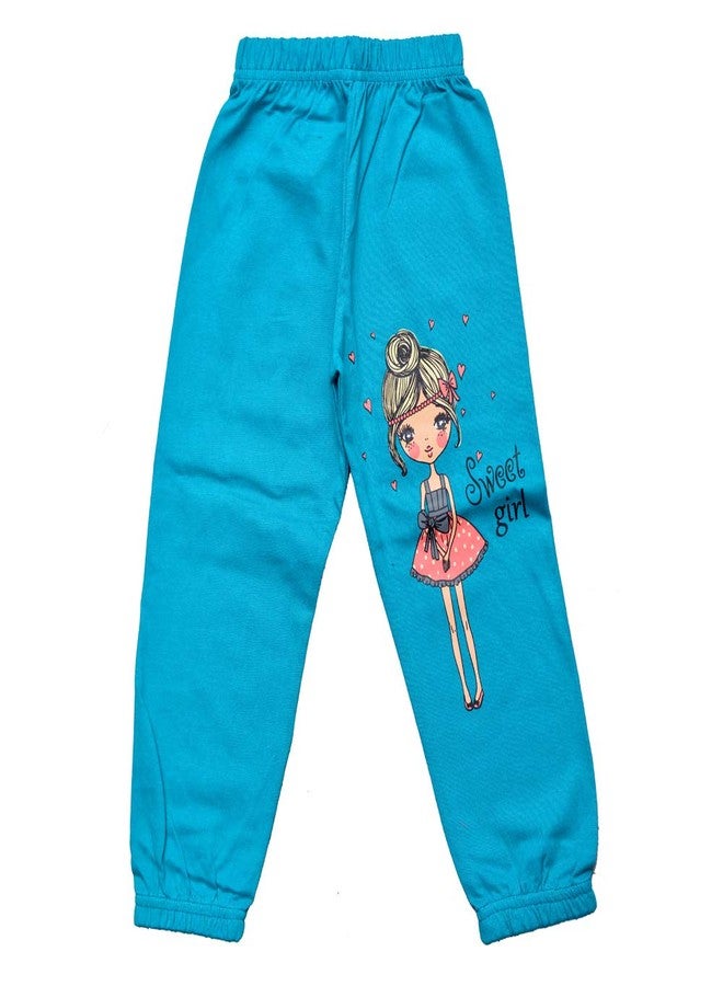 T2F Girls Cotton Regular Fit Printed Track Pant (Pack of 5) - Image 2