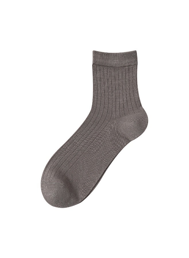 Shougu Summer Thin Men's Business Mid Tube Socks 5 Piece Set 