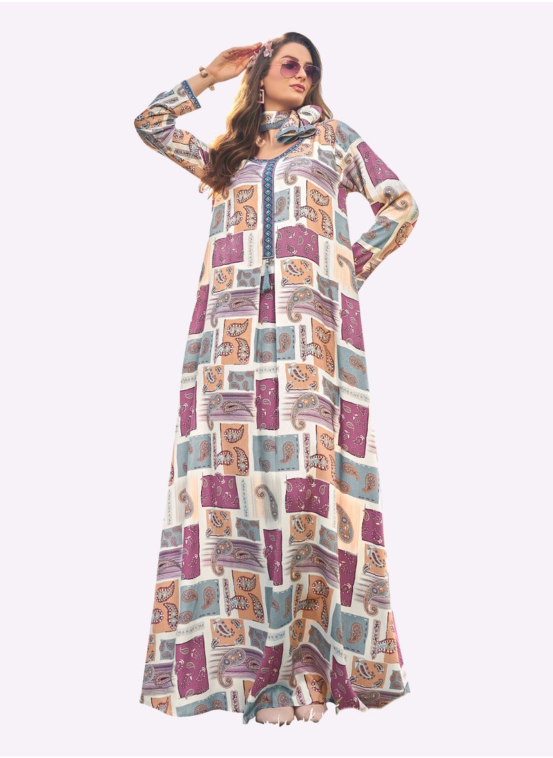Sara Arabia Sara Arabia Paisley Patchwork Jalabiya  - Image 1