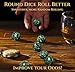 Soar Forge Metal DND Dice Set Unique Round Hollow Orb Design for Better Rolling Beautiful Dragon Set for Role Playing Games RPG Stunning DD Dungeons and Dragons Dice Green - Image 3