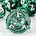 Soar Forge Metal DND Dice Set Unique Round Hollow Orb Design for Better Rolling Beautiful Dragon Set for Role Playing Games RPG Stunning DD Dungeons and Dragons Dice Green - Image 2