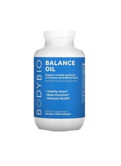 BodyBio Balance Oil Linoleic Acid LA And Linolenic Acid Blend ALA 180 Non GMO Softgels  - Image 1