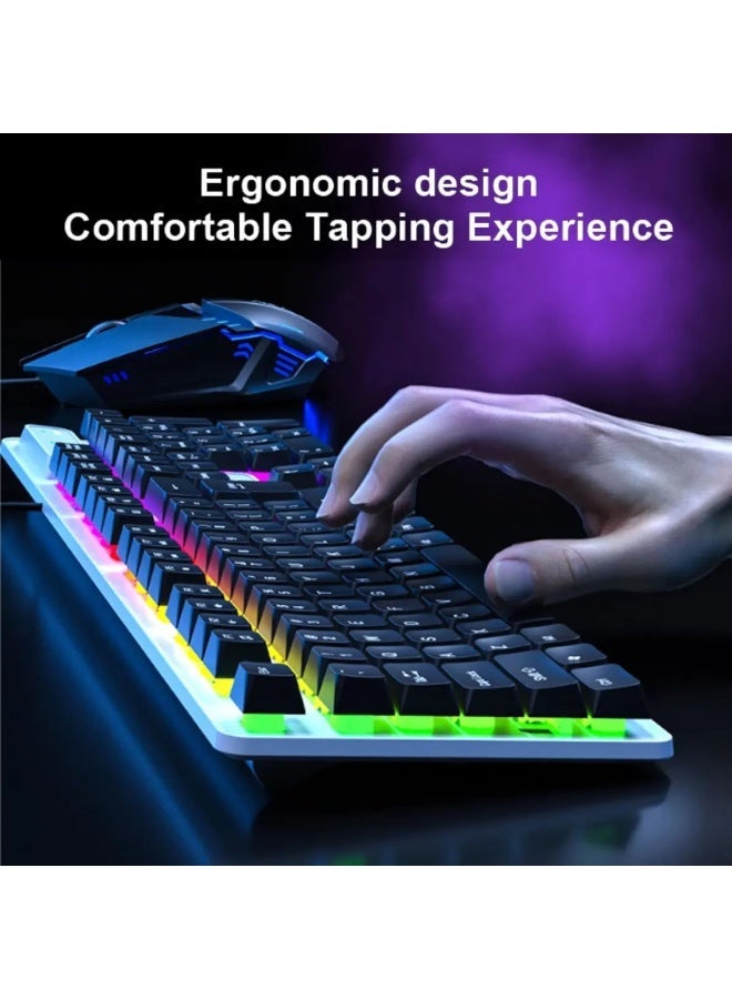 AULA F3061 Illuminated Gaming Keyboard & Mouse Combo – Wired USB Keyboard Mouse Set for PC & Laptop - Image 5