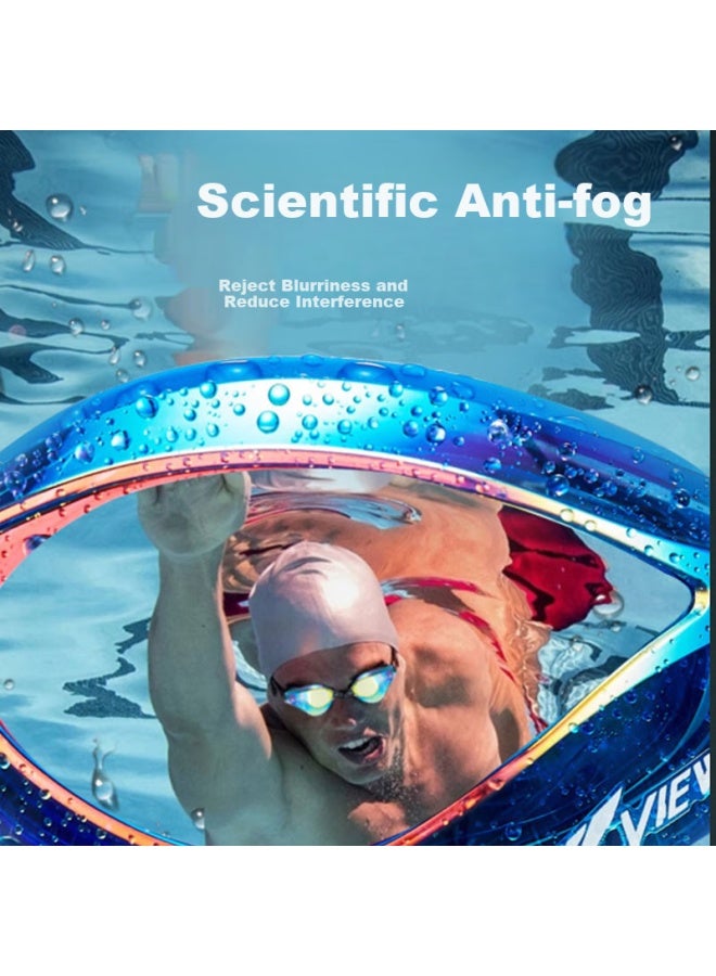 View Tabata View Racing Swim Goggles Anti-fog Adult Professional Compeion V230asamc Cdp - Image 5