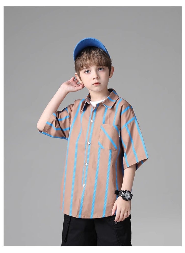 Schwartz New Boys' Fashionable Short Sleeved Shirt  - Image 5