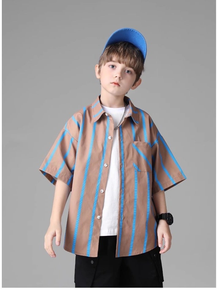 Schwartz New Boys' Fashionable Short Sleeved Shirt  - Image 1