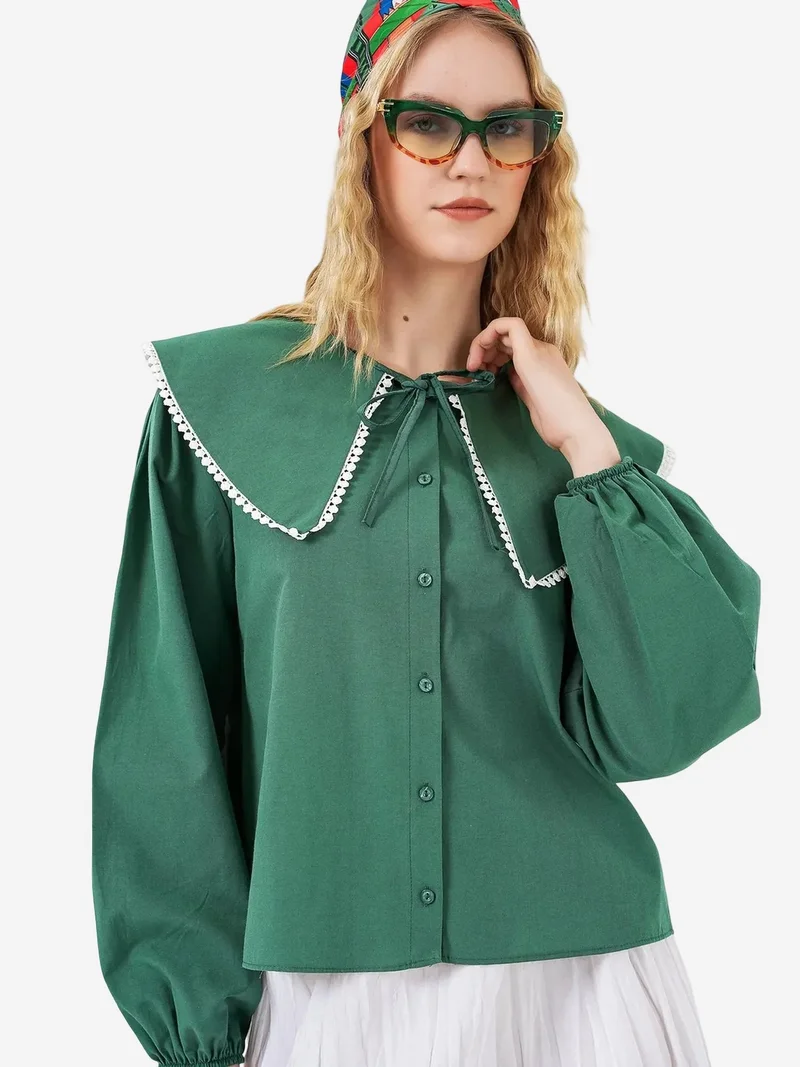 بيغ دارت BDART Poplin Baby Collar Shirt with Bow