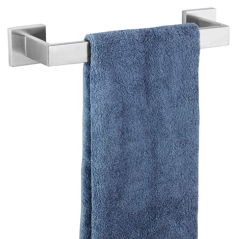 taun 12 Inch Towel Bar for Bathrooms 12/16/24/28/32/36 Inch Stainless Steel 304 Brushed Nickel Towel Holder Modern Square Towel Rod Rustproof Wall Mount (Brushed Nickel  12 Inch) - Image 1