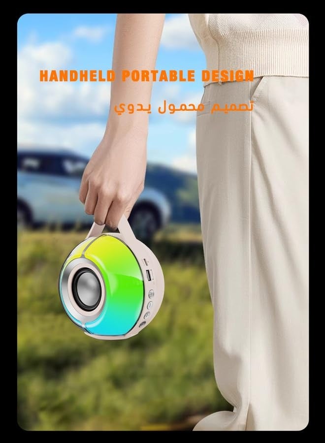 بيت الأناقة مكبر صوت بلوتوث AraHome RGB، مكبر صوت فرعي، مكبر صوت صغير، مكبر صوت ذكي، مدفع فولاذي صغير، مستوى مظهر عالي، إضاءة محيطة - Image 3